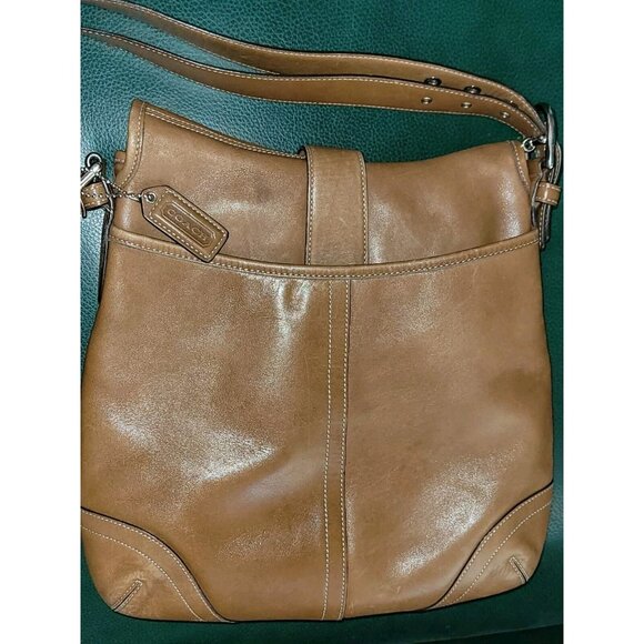 Vintage Coach G3s-9481 Brown Leather Crossbody/hobo Bag Bucket Shoulder Purse - Picture 7 of 11